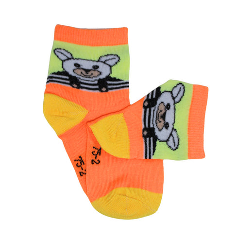 Orange Rabbit Kids Socks (6-8 Years)